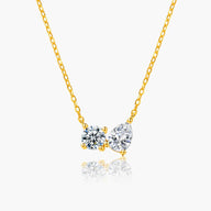 Collana con ciondolo Sherah in zirconia doppia