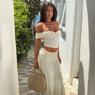 Set Due Pezzi Simona a Pois con Fiocco