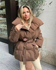 Giacca Puffer con Collo Alto Sofie