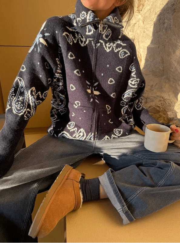 ZEYA - Stacey Paisley Knitted Cardigan