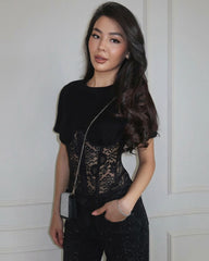 Suzette Top Corsetto in Pizzo