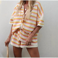 Completo due pezzi in maglia a righe Teresa