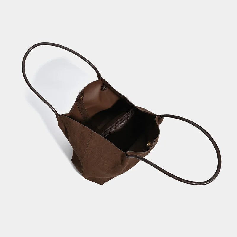 ZEYA - Tessa Suede Tote Bag with Pouch