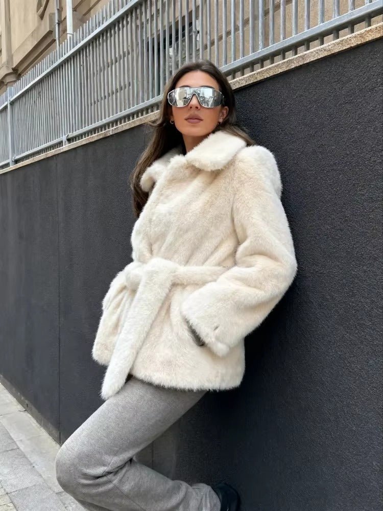 ZEYA - Veronica Belted Faux Fur Coat