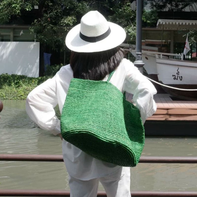 ZEYA - Vivienne Handwoven Rattan Tote