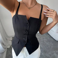 Top sartoriale senza maniche Zaida