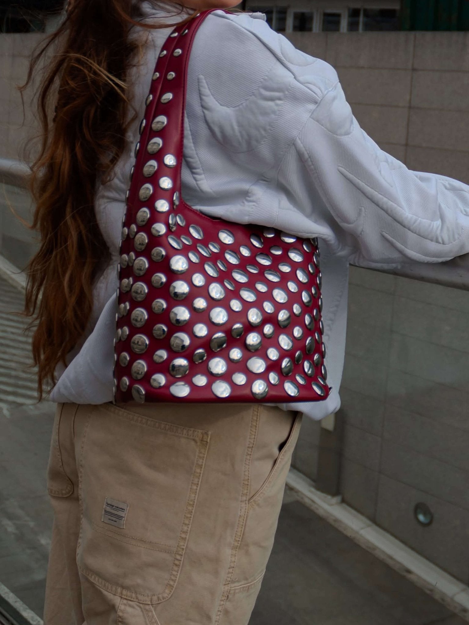 ZEYA - Zinnia Studded Bucket Bag