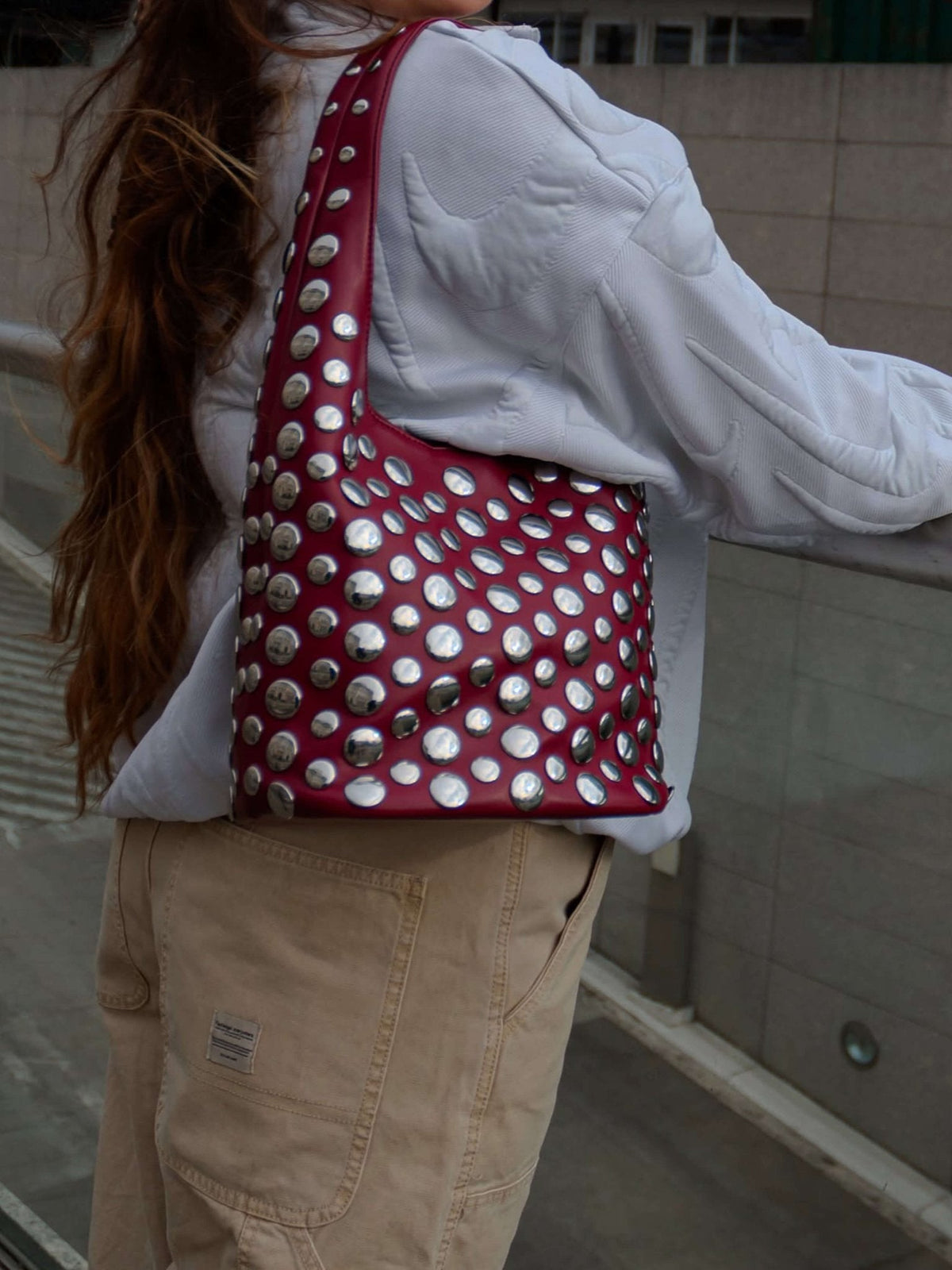 ZEYA - Zinnia Studded Bucket Bag
