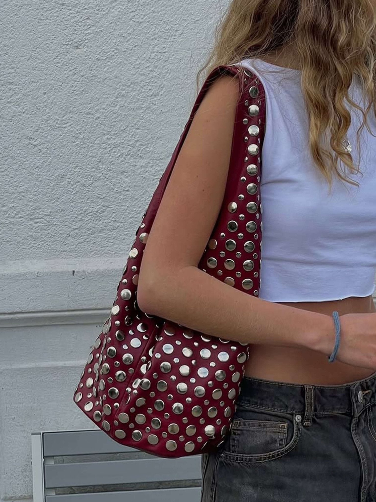 ZEYA - Zinnia Studded Bucket Bag